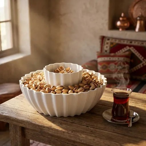 صحن كرزات مع كوب للقشور